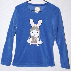 Bunny rabbit long sleeved pajama top